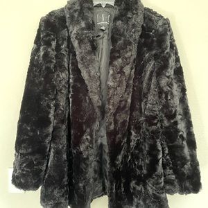 INC International concepts faux fur jacket size L